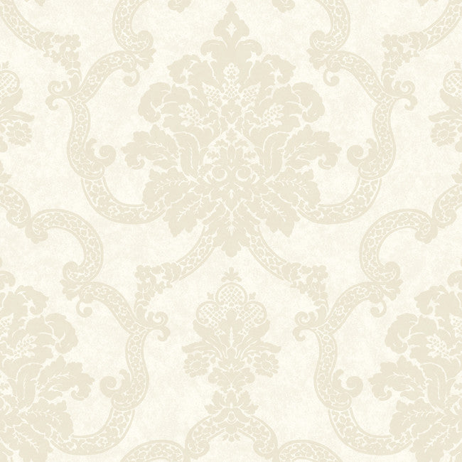 York AB2183 Black & White Decorative Damask Wallpaper