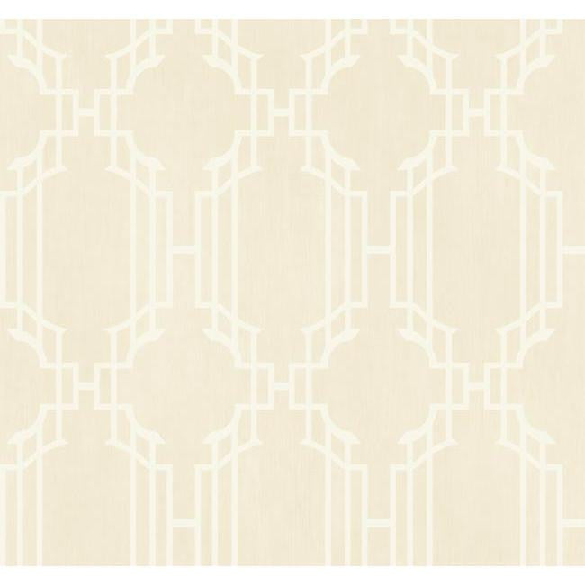 York AD8188 Beige Book Trellis With Stripe Wallpaper