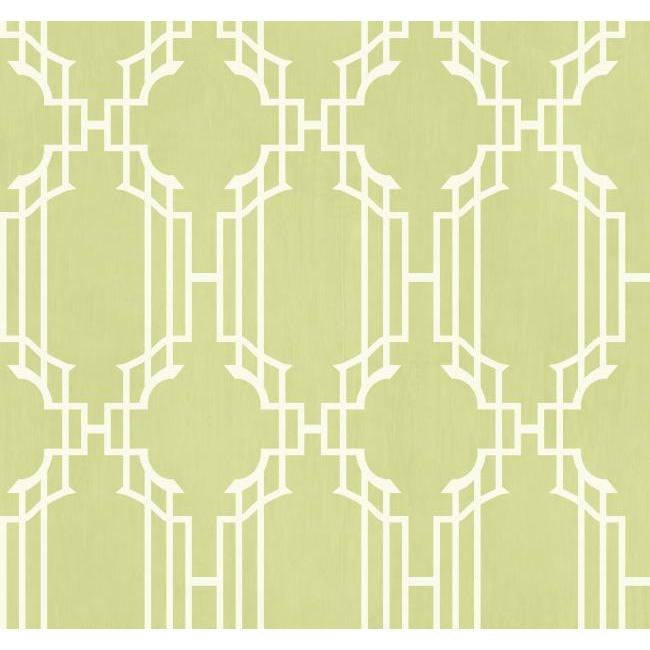 York AD8193 Green Book Trellis With Stripe Wallpaper