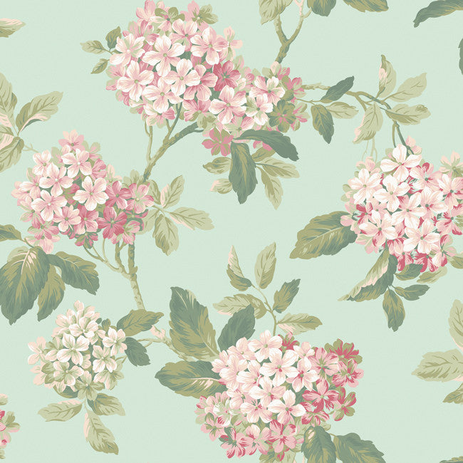 York AK7444 Ashford House Blooms Hydrangea Wallpaper