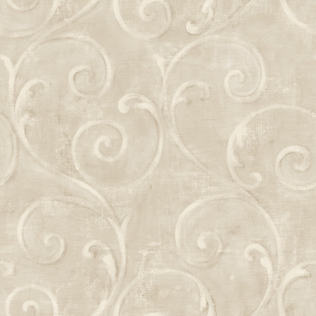York AM8686 American Classics Textured Scroll Wallpaper
