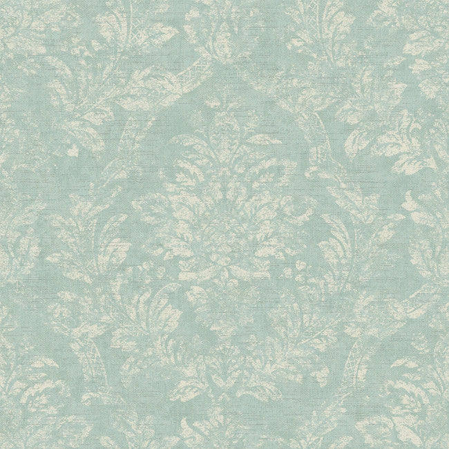 York AM8765 American Classics Distressed Damask Wallpaper