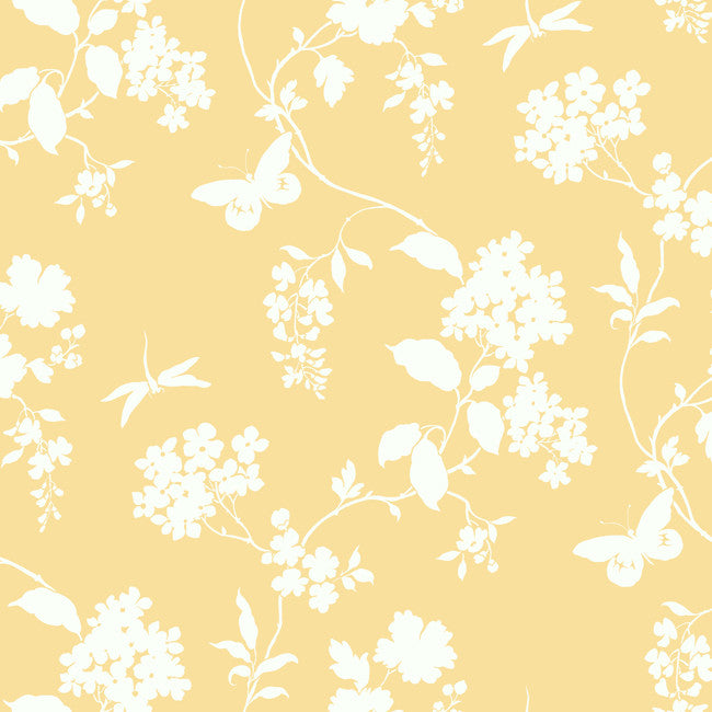 York AP7425 Orange & Yellow Book Scenic Vines Wallpaper