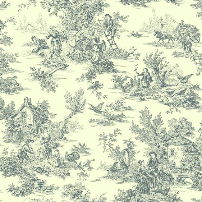 York AT4232 Ashford House Toiles Champagne Toile Wallpaper