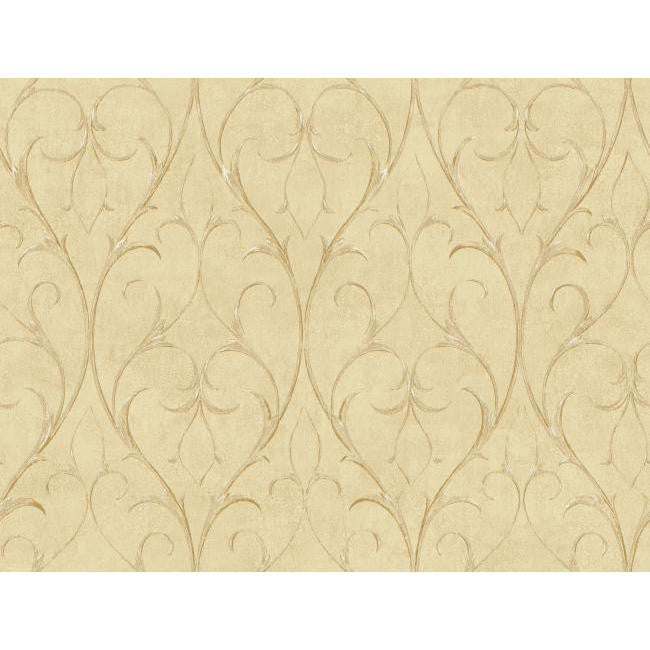 York BD9184 Damask Resource Delicate Scroll Wallpaper