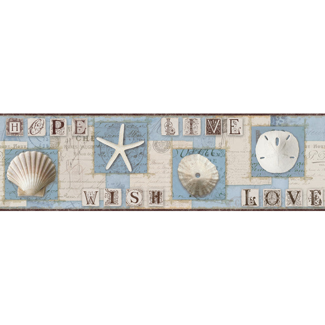 York Wallpaper BG1642BD Border Portfolio II Beach Journal Border