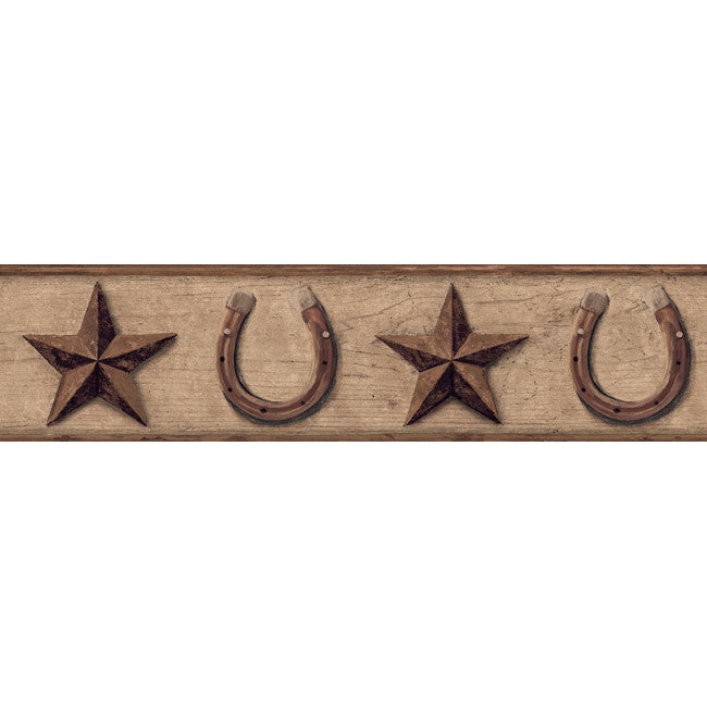 York Wallpaper BG1673BD Border Portfolio II Western Star Border