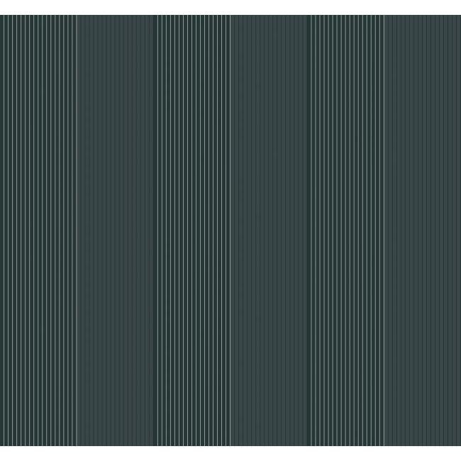 York BL0421 Black & White Book Classic Stripe Wallpaper