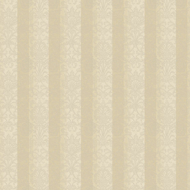 York BQ3800 Saint Augustine Metallic Stripe Damask Wallpaper