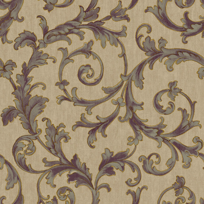 York BQ3823 Saint Augustine Embroidered Scroll Wallpaper