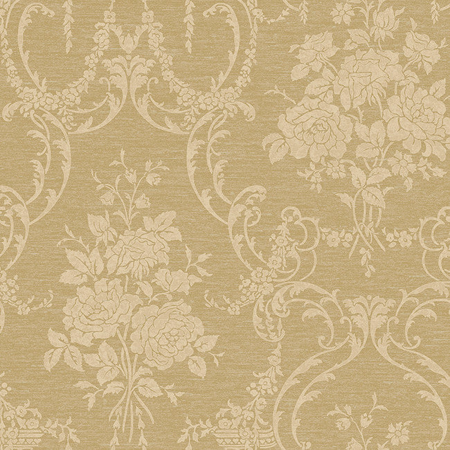 York BQ3857 Saint Augustine Neoclassical Rose Damask Wallpaper