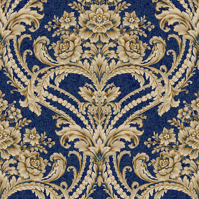 York BQ3892 Saint Augustine Baroque Floral Damask Wallpaper