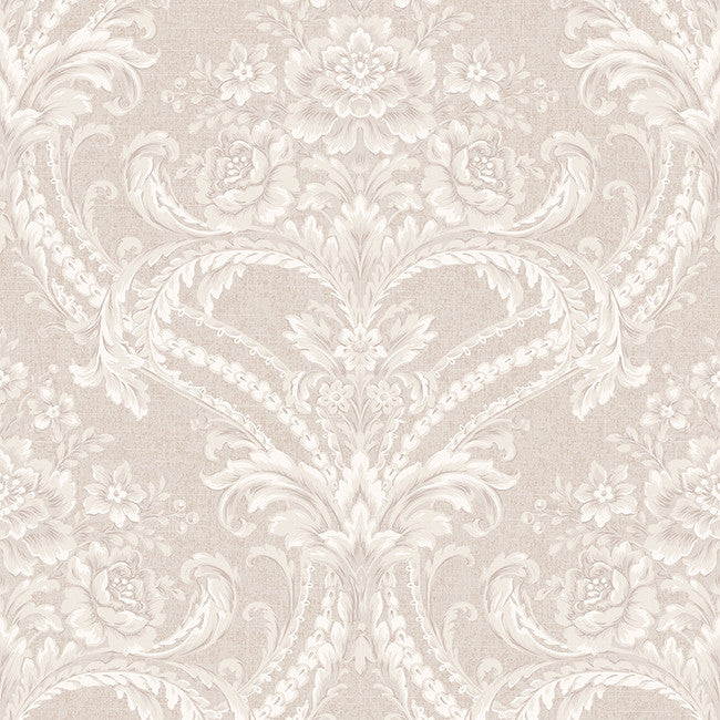 York BQ3896 Saint Augustine Baroque Floral Damask Wallpaper