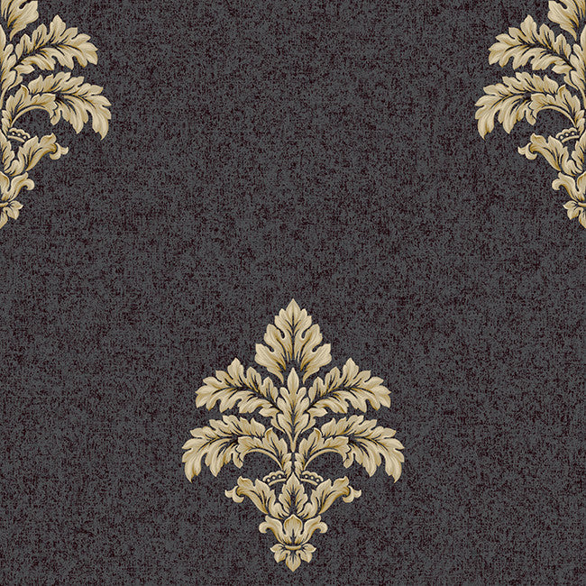 York BQ3899 Saint Augustine Baroque Medallion Fleur De Lis Wallpaper