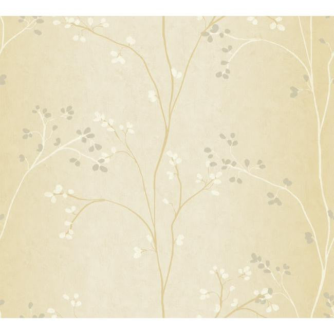 York BR6227 Beige Book Vertical Blossoms Wallpaper