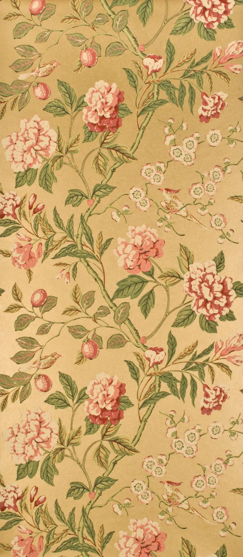 G P & J Baker Wallpaper BW45000.8 Emperor's Garden Effects Red/Gold