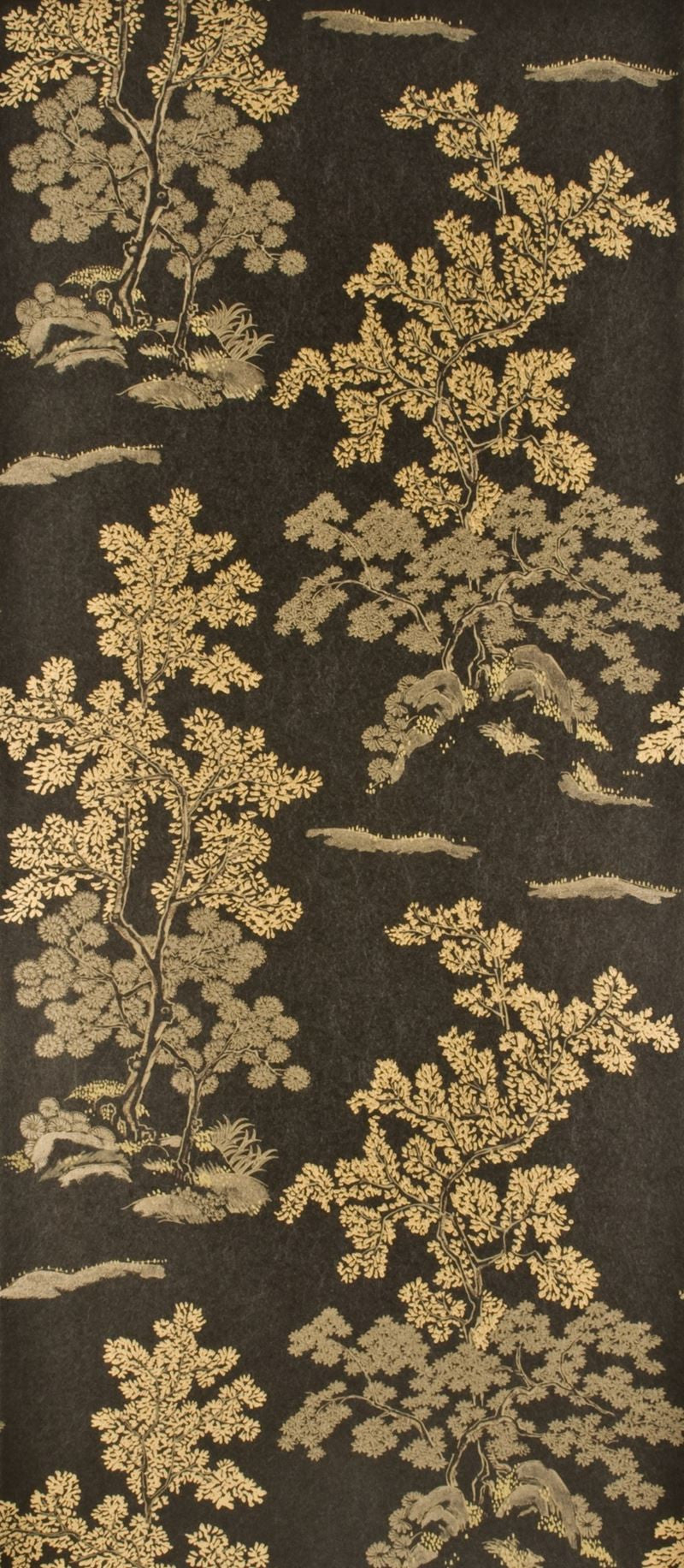 G P & J Baker Wallpaper BW45001.1 Oriental Tree Effects Ebony