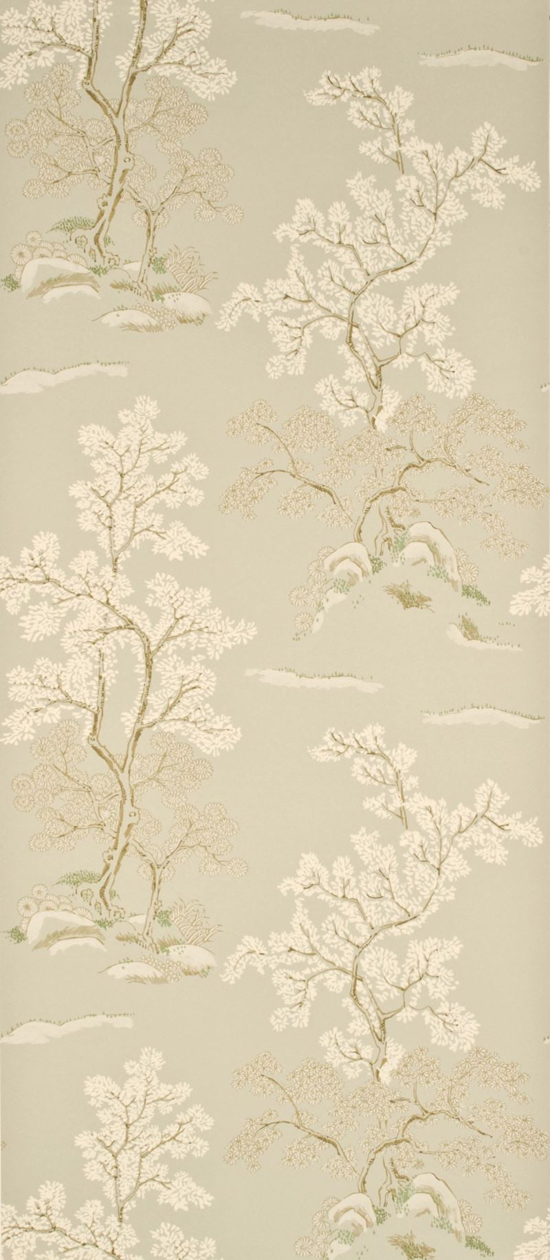 G P & J Baker Wallpaper BW45001.6 Oriental Tree Pale Aqua