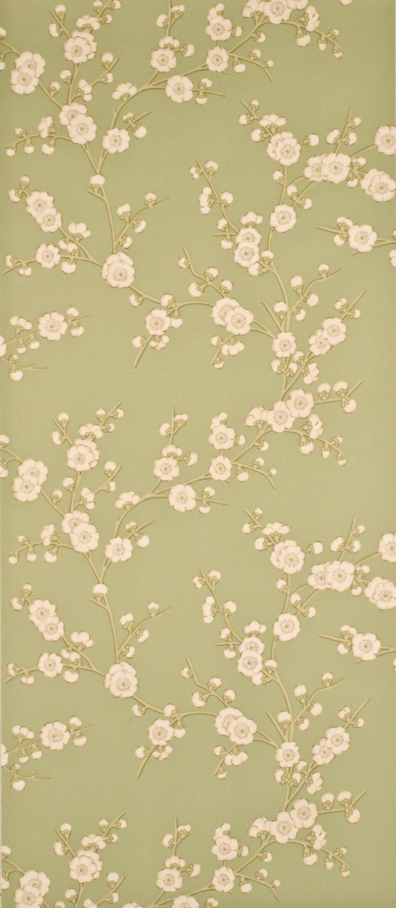 G P & J Baker Wallpaper BW45008.5 Blossom Green/Cream