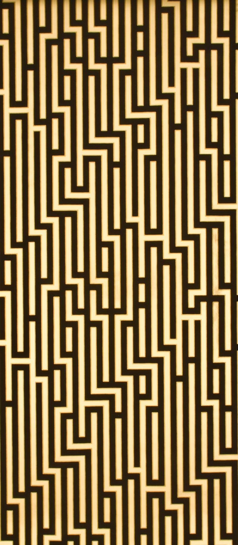 G P & J Baker Wallpaper BW45013.2 Fretwork Foil Black/Gold