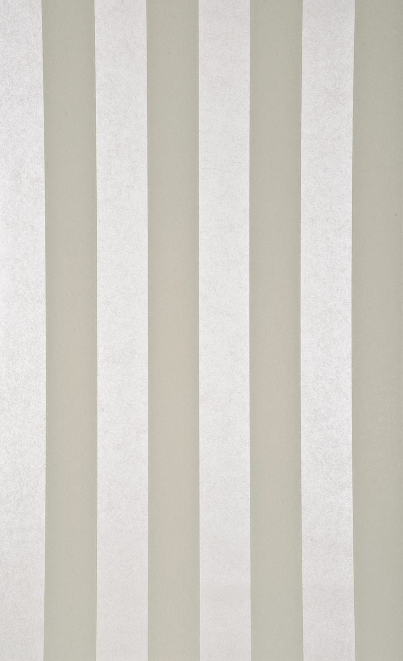 G P & J Baker Wallpaper BW45015.1 Marquee Stripe Ivory/Silver