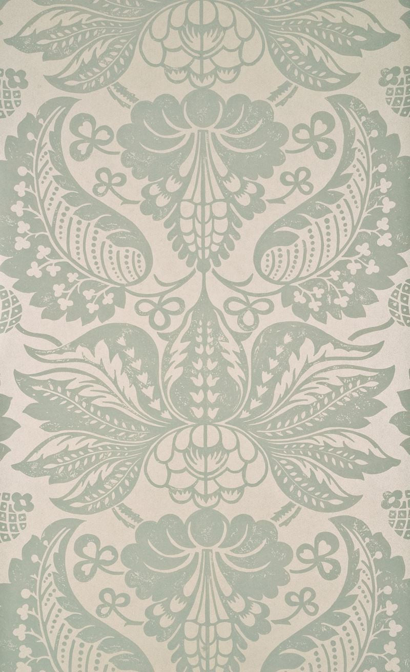 G P & J Baker Wallpaper BW45017.4 Perandor Damask Aqua/Bronze