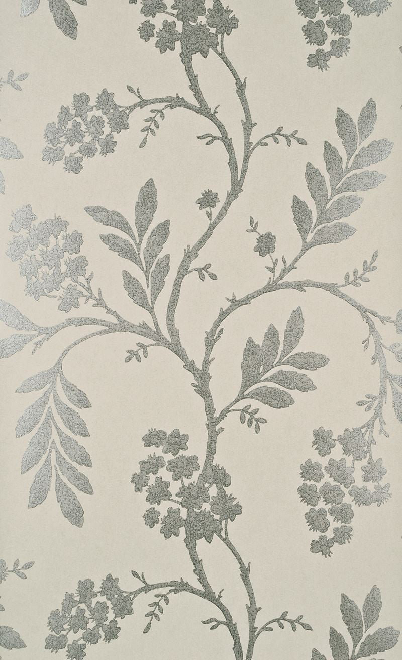 G P & J Baker Wallpaper BW45020.2 Oleander Silver/Taupe