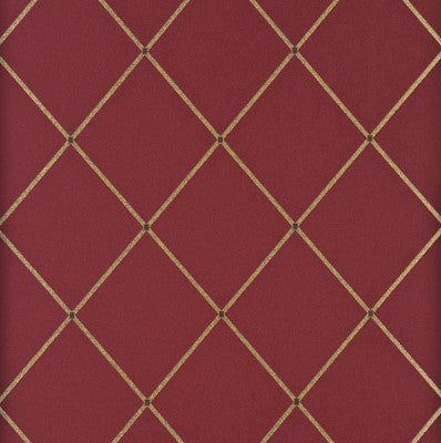 G P & J Baker Wallpaper BW45032.6 Trellis Red/Gold