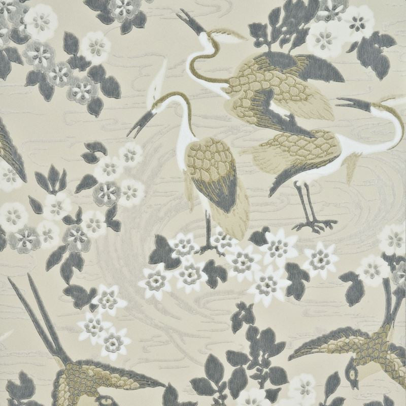 G P & J Baker Wallpaper BW45034.1 Herons Linen/Ivory