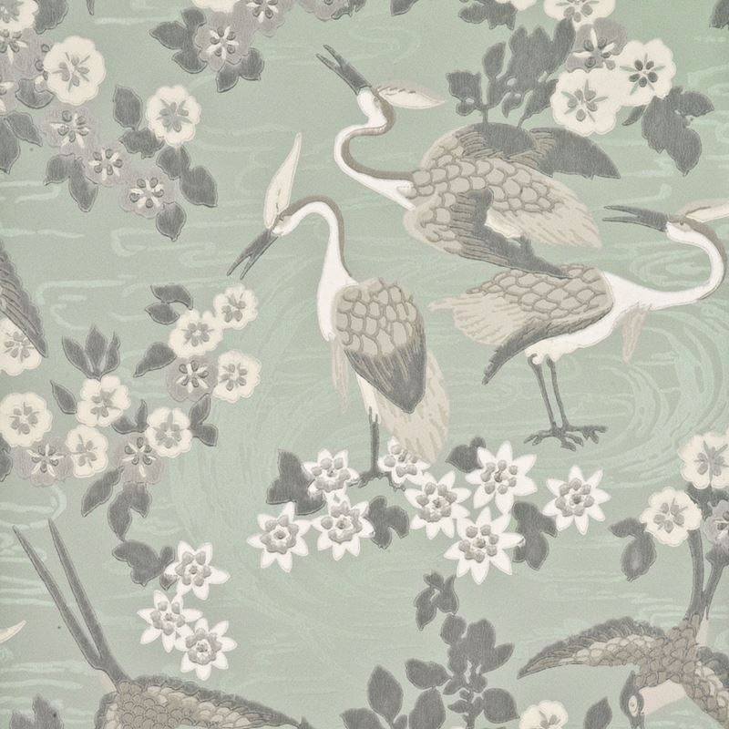 G P & J Baker Wallpaper BW45034.2 Herons Aqua