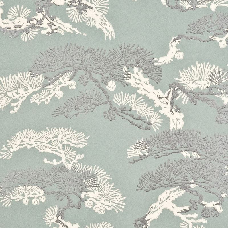 G P & J Baker Wallpaper BW45035.2 Eastern Pine Aqua