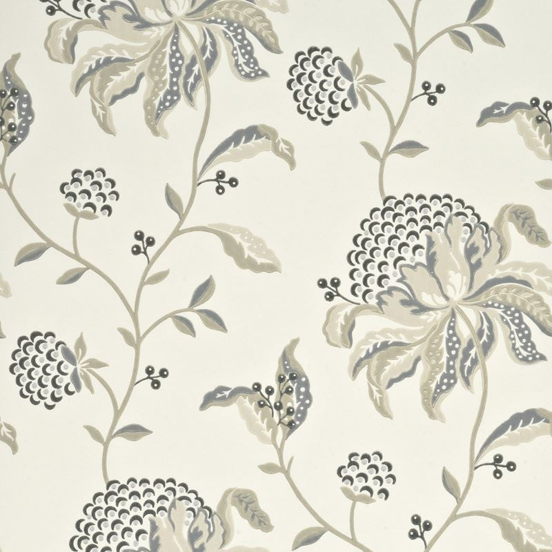 G P & J Baker Wallpaper BW45045.5 Silwood Silver/Grey