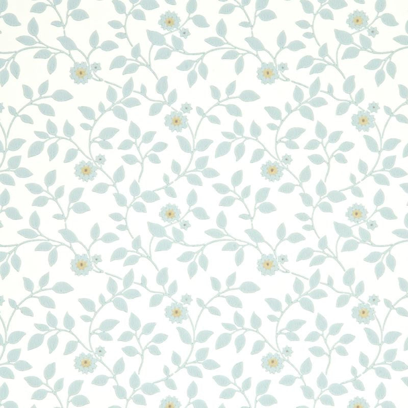 G P & J Baker Wallpaper BW45046.2 Flowerdene Ivory/Aqua