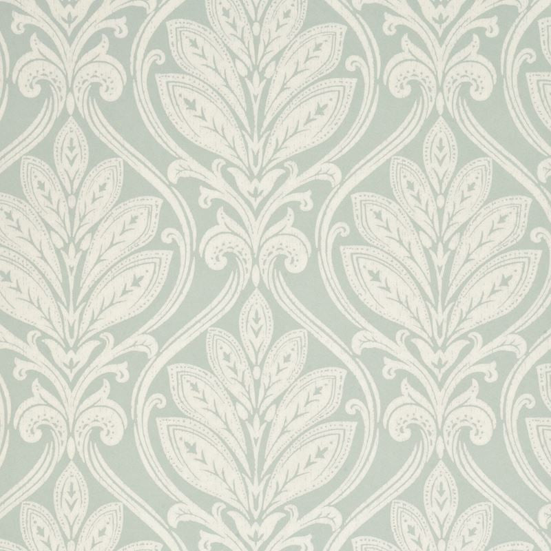 G P & J Baker Wallpaper BW45048.3 Ryecote Damask Aqua/Ivory