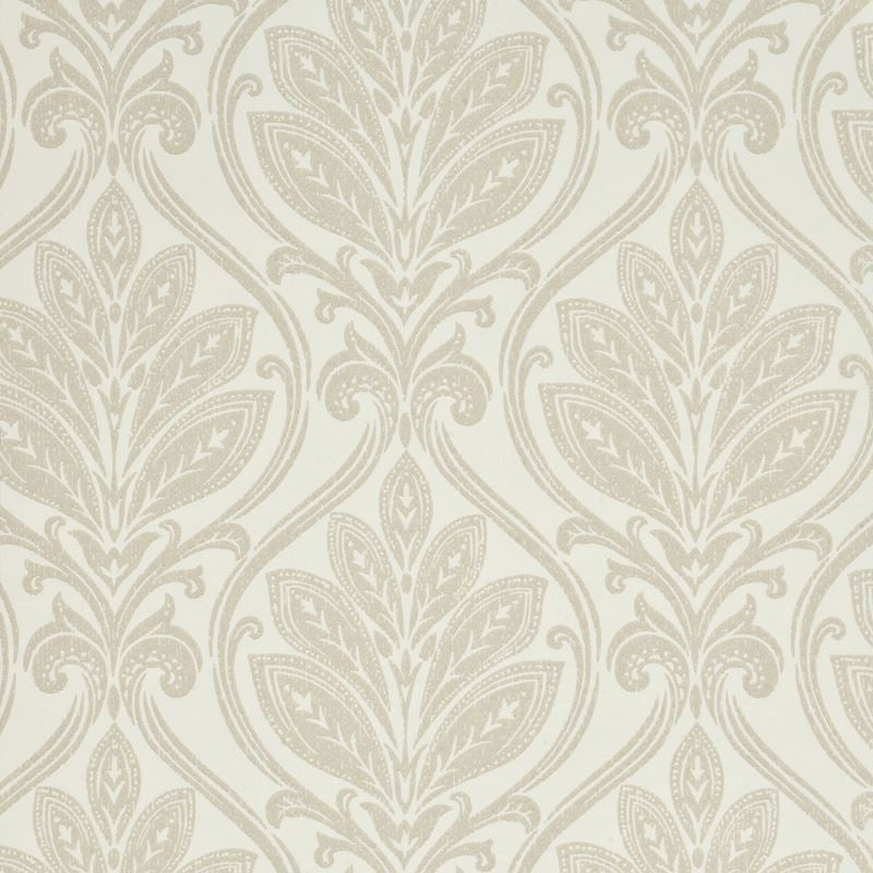 G P & J Baker Wallpaper BW45048.4 Ryecote Damask Ivory/Linen