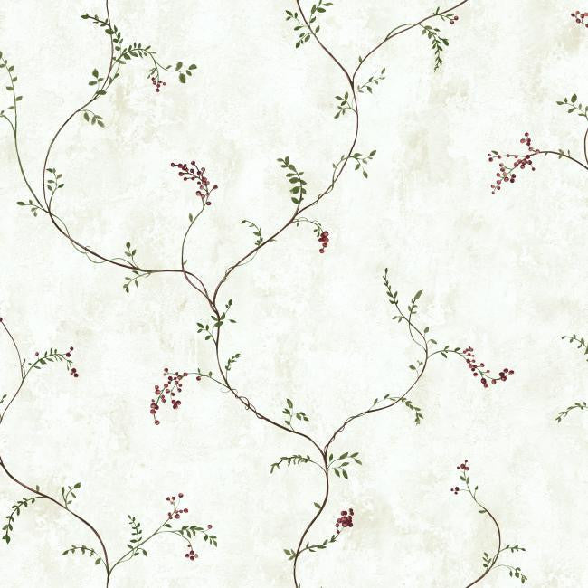 York CB5650 Hearts & Crafts III Small Vine with Berries Wallpaper
