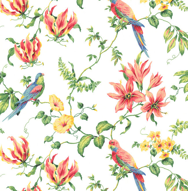 York CJ2801 By The Sea Tropical Bird Wallpaper
