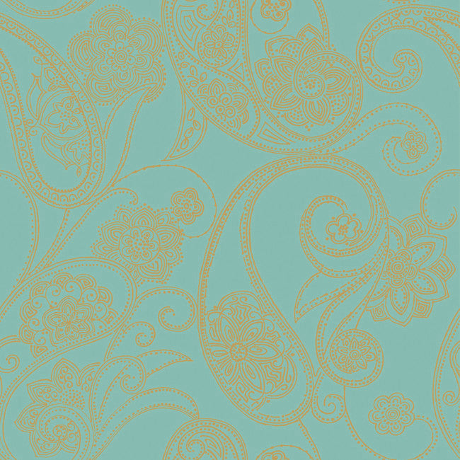 York CO2033DE Candice Olson Shimmering Details Dotted Paisley Wallpaper