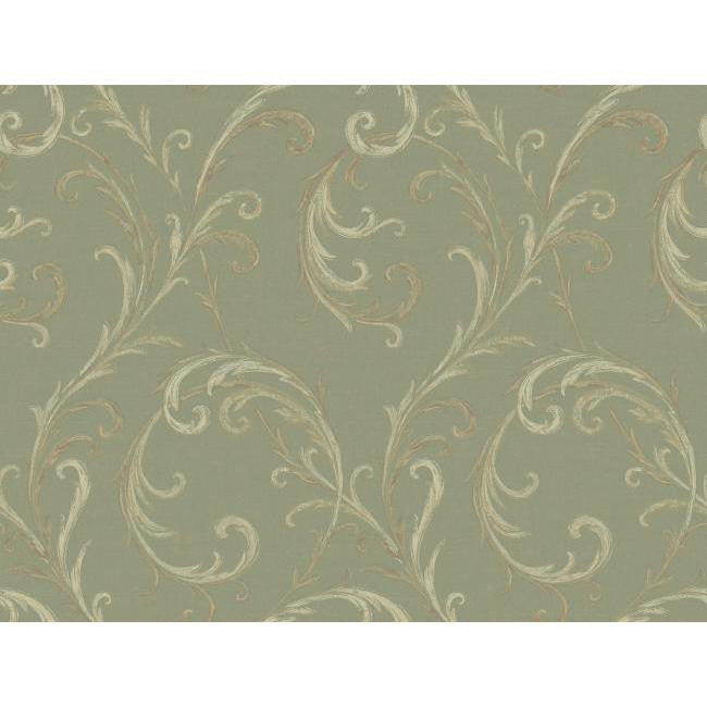 York CS8658 Georgetown Gallery Slender Acanthus Scroll Background Wallpaper