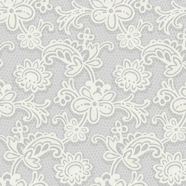 York DE8809 Candice Olson Shimmering Details Modern Lace Wallpaper
