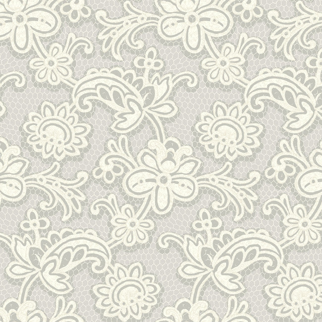 York DE8812 Candice Olson Shimmering Details Modern Lace Wallpaper