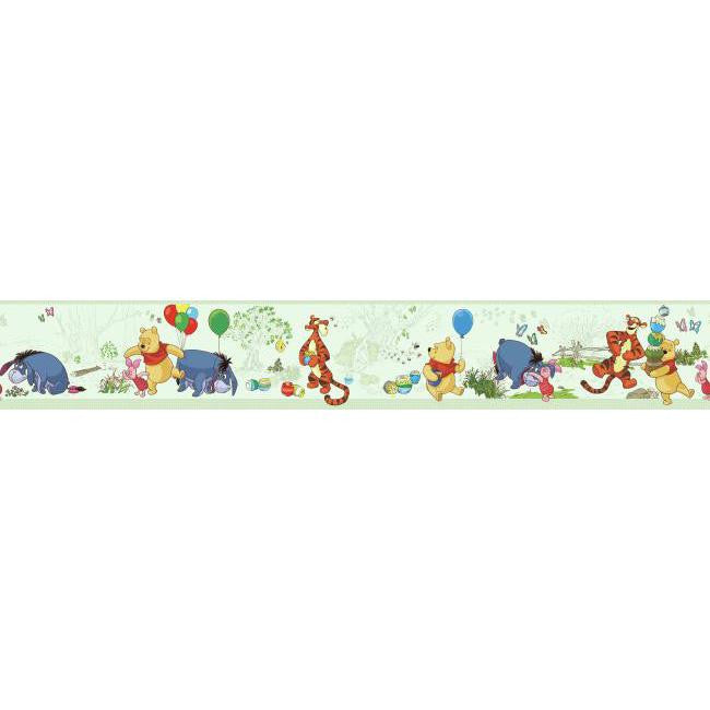 York Wallpaper DK5840BD Border Book Pooh Toile Border
