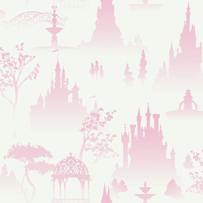York DK5986 Kids Book Tonal Scenic Toile Wallpaper