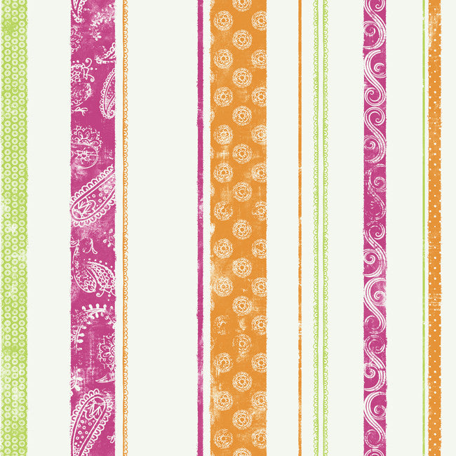 York DK6089 Walt Disney Kids Paisley Stripe Wallpaper