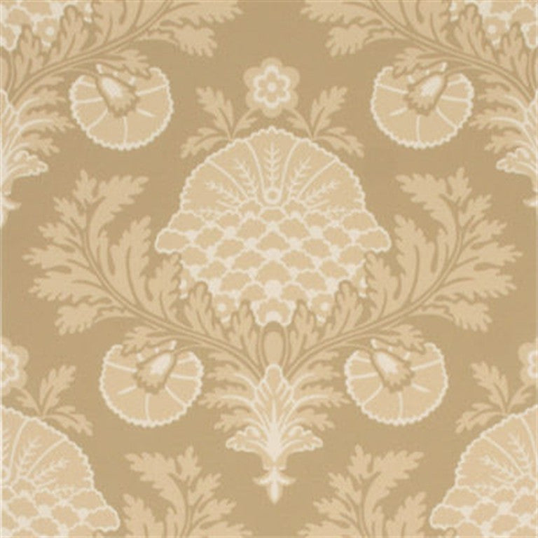 Mulberry Wallpaper FG053.K120 Palace Damask Coffee/Cream