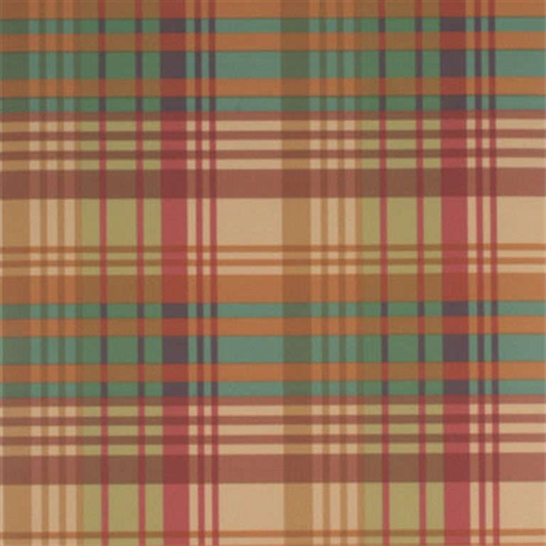 Mulberry Wallpaper FG059.V87 Modern Tartan Red/Teal