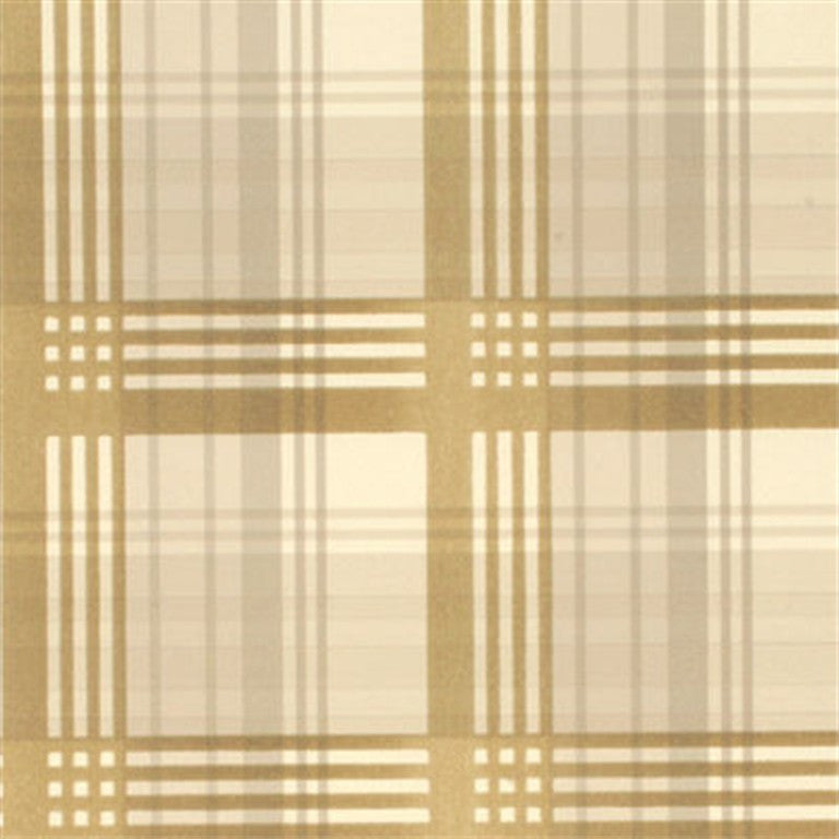 Mulberry Wallpaper FG063.K120 Modern Tartan Flock Coffee/Cream