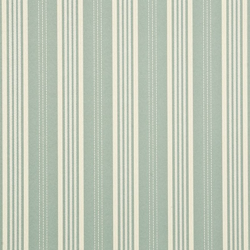 Mulberry Wallpaper FG067.R27 Narrow Ticking Stripe Aqua/Cream