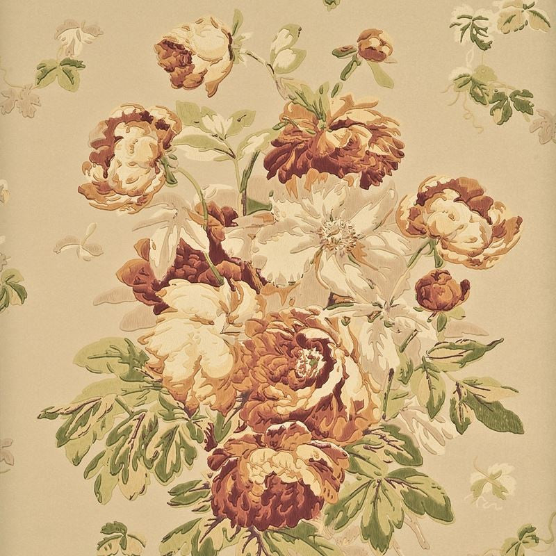 Mulberry Wallpaper FG071.K66 Garden Peony Antique Sand