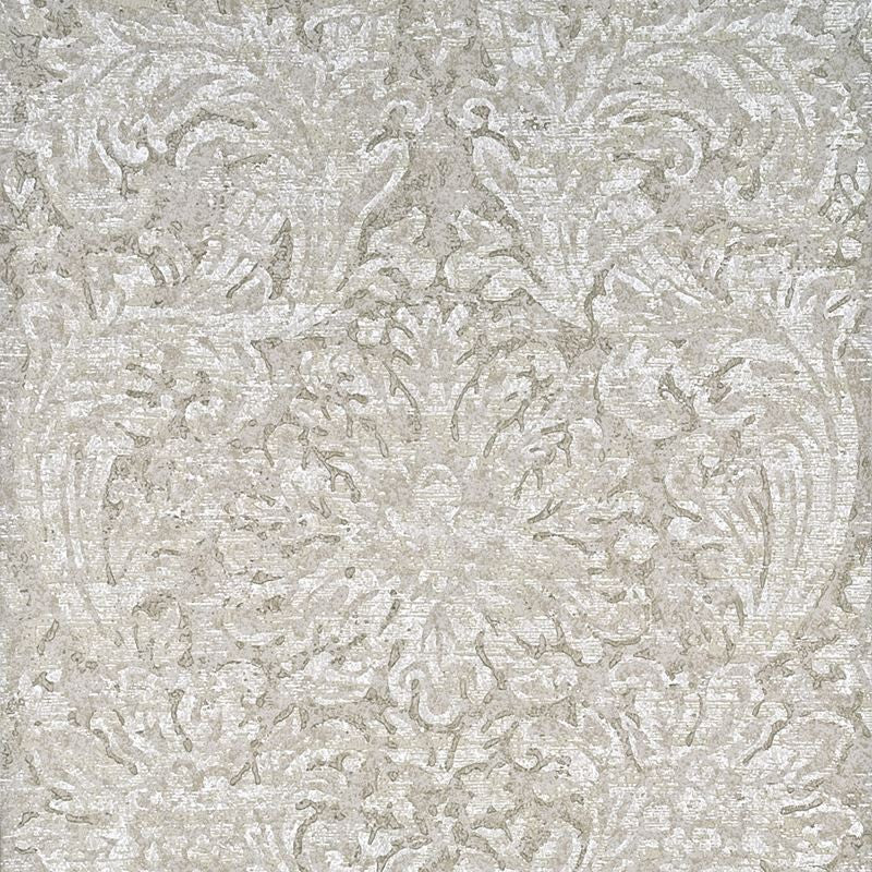 Mulberry Wallpaper FG072.J80 Faded Damask Silver/Taupe